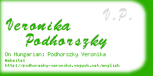 veronika podhorszky business card